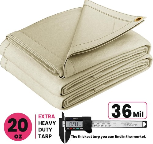 Protarp heavy duty canvas tarp - canvas,