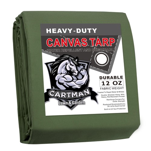 Canvas tarp 10x12 feet oz - canvas,