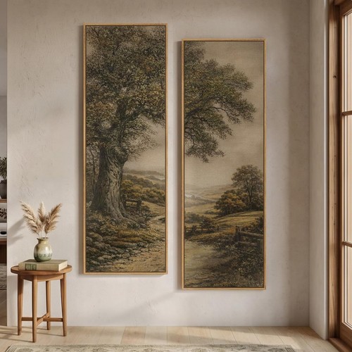 Framed vintage long narrow - vintage,