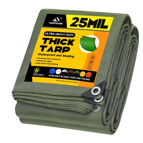X12 waterproof canvas tarp - 10'x12',