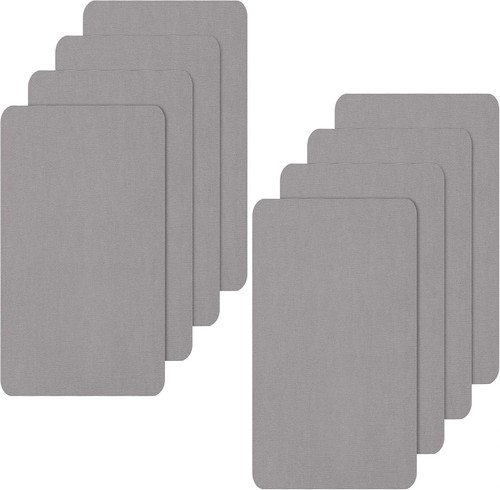 8pcs gray canvas patches - canvas,