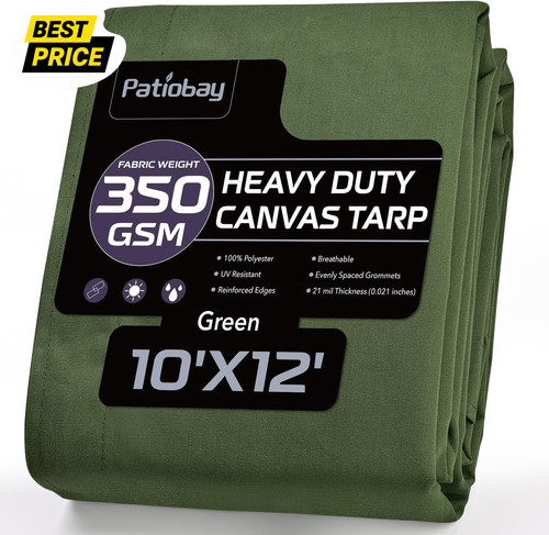 Canvas tarp 10x12 oz - 10x12, 12