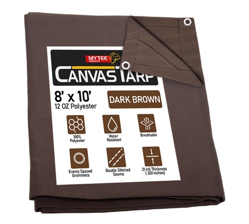 Dark brown canvas - x,
